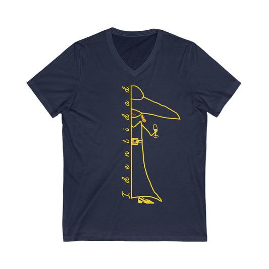 Camiseta algodón manga corta, cuello en V IDENTIDAD Mod. MD.