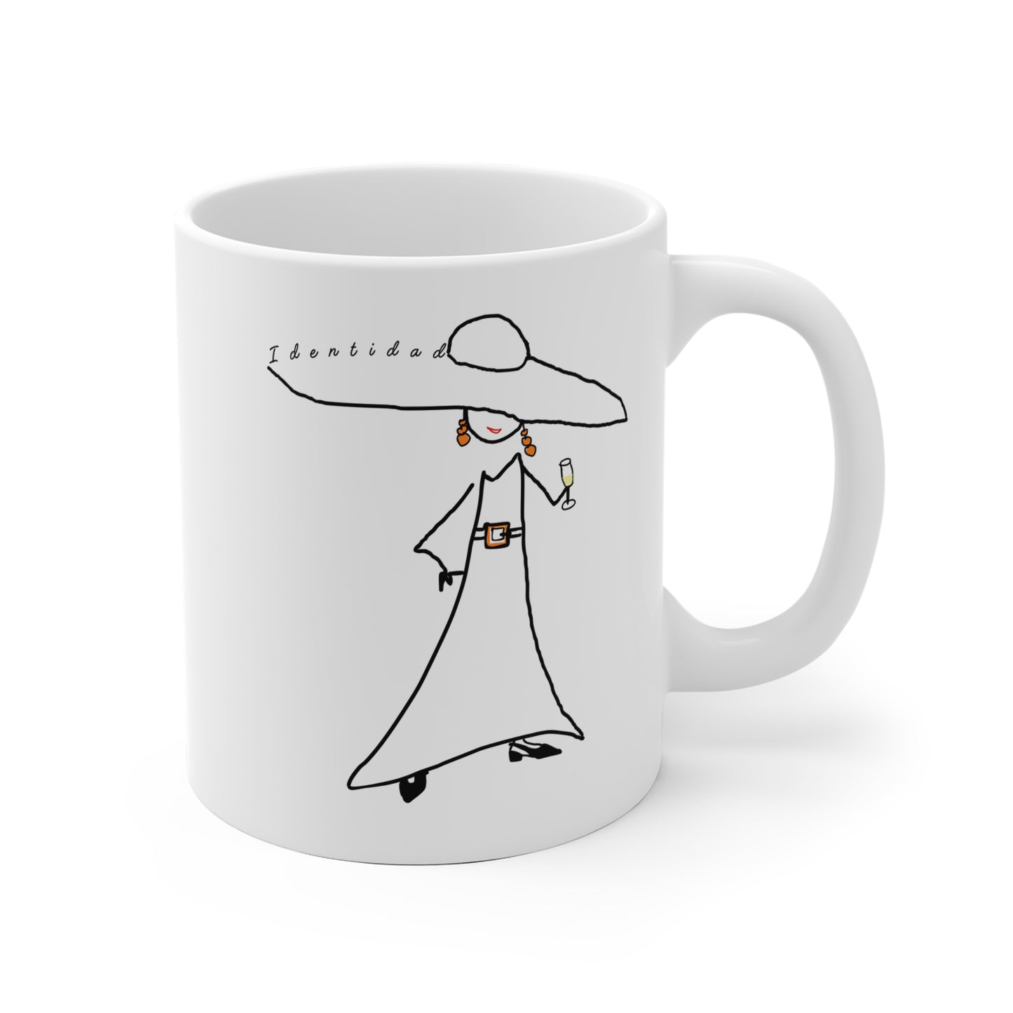 White mug IDENTITY Mod. EC.