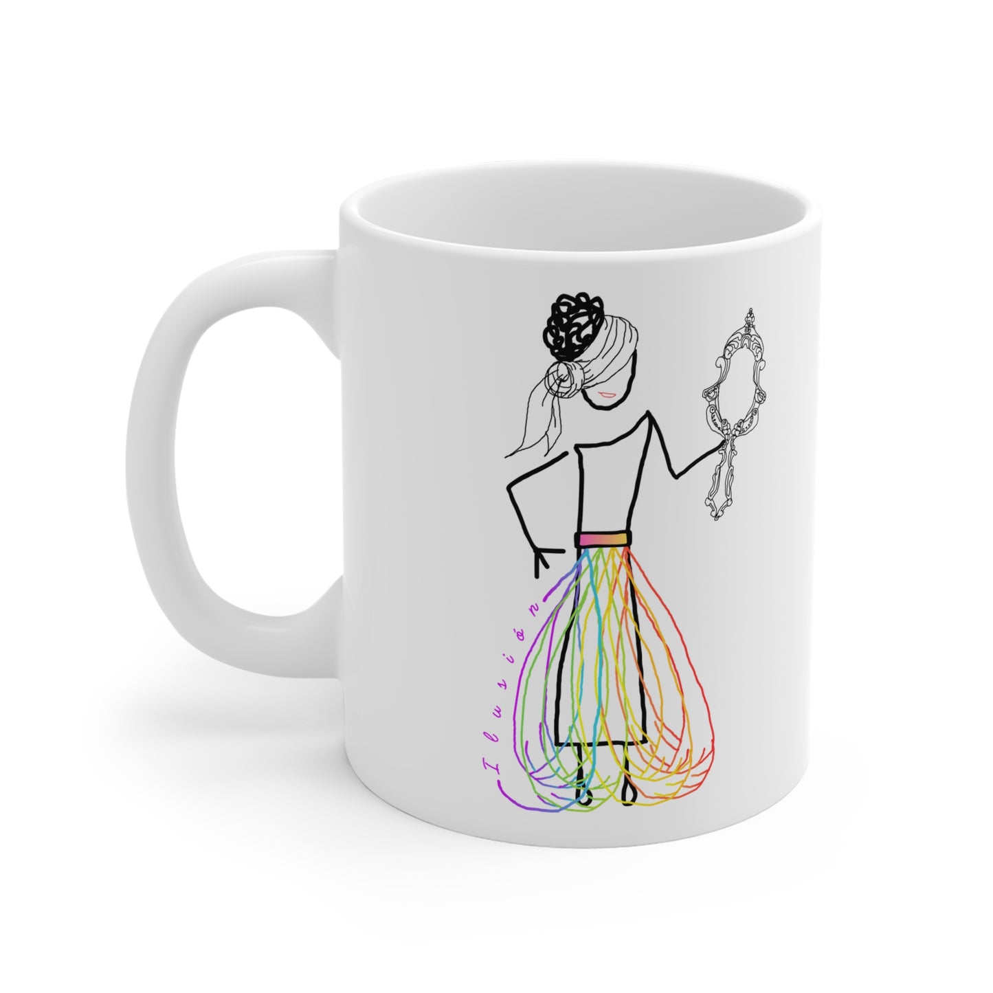 Taza blanca ILUSIÓN Mod. EC.