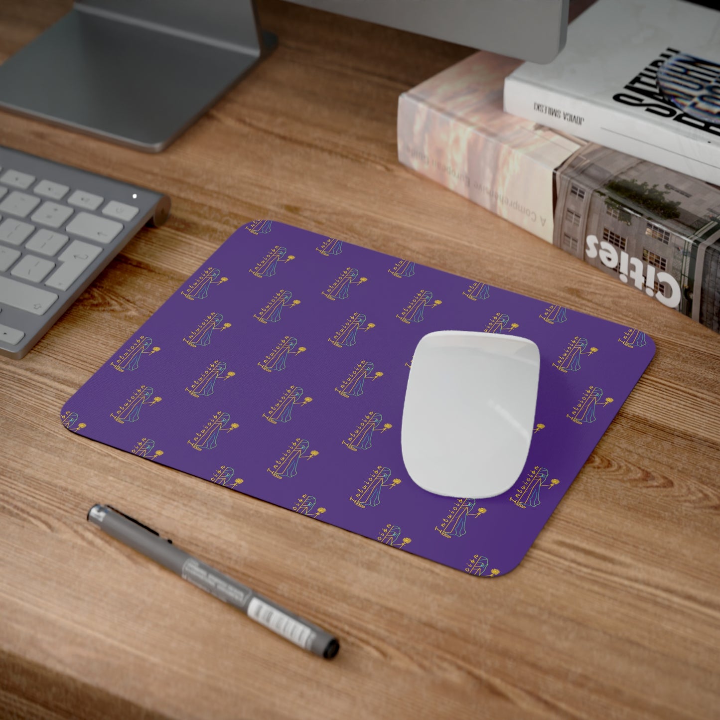 Alfombrilla ratón morada INTUICIÓN Mod MD.