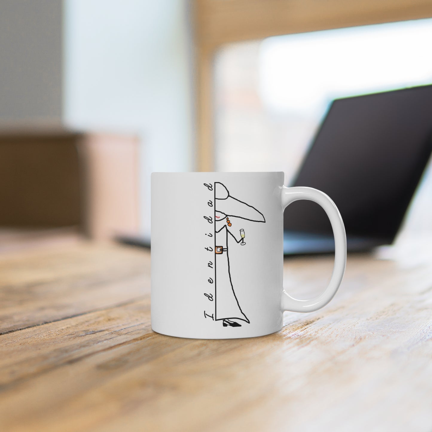 White mug IDENTITY Mod. MC.
