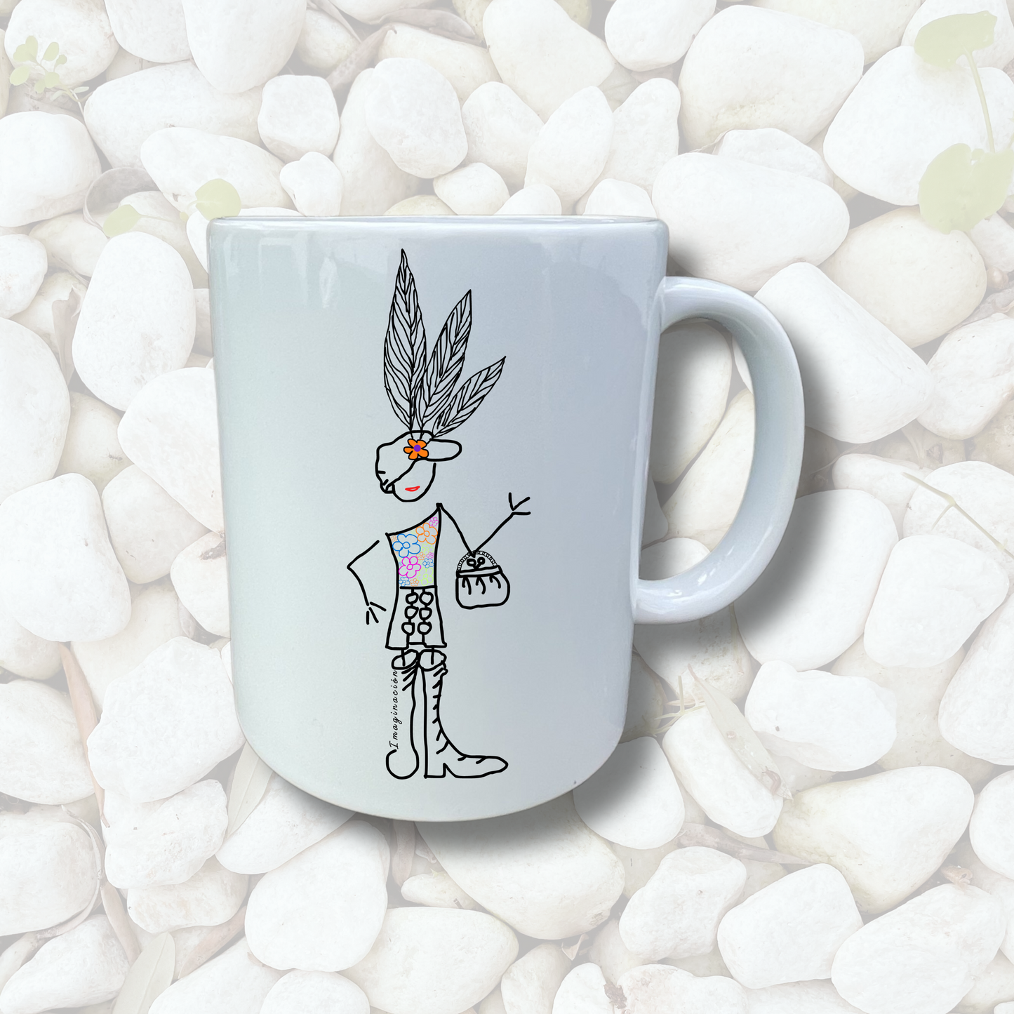 Taza blanca IMAGINACIÓN Mod. EC.