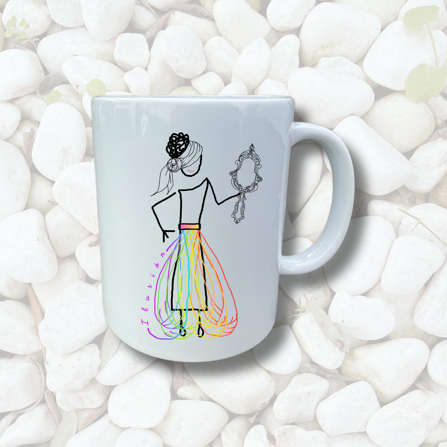 Taza blanca ILUSIÓN Mod. EC.
