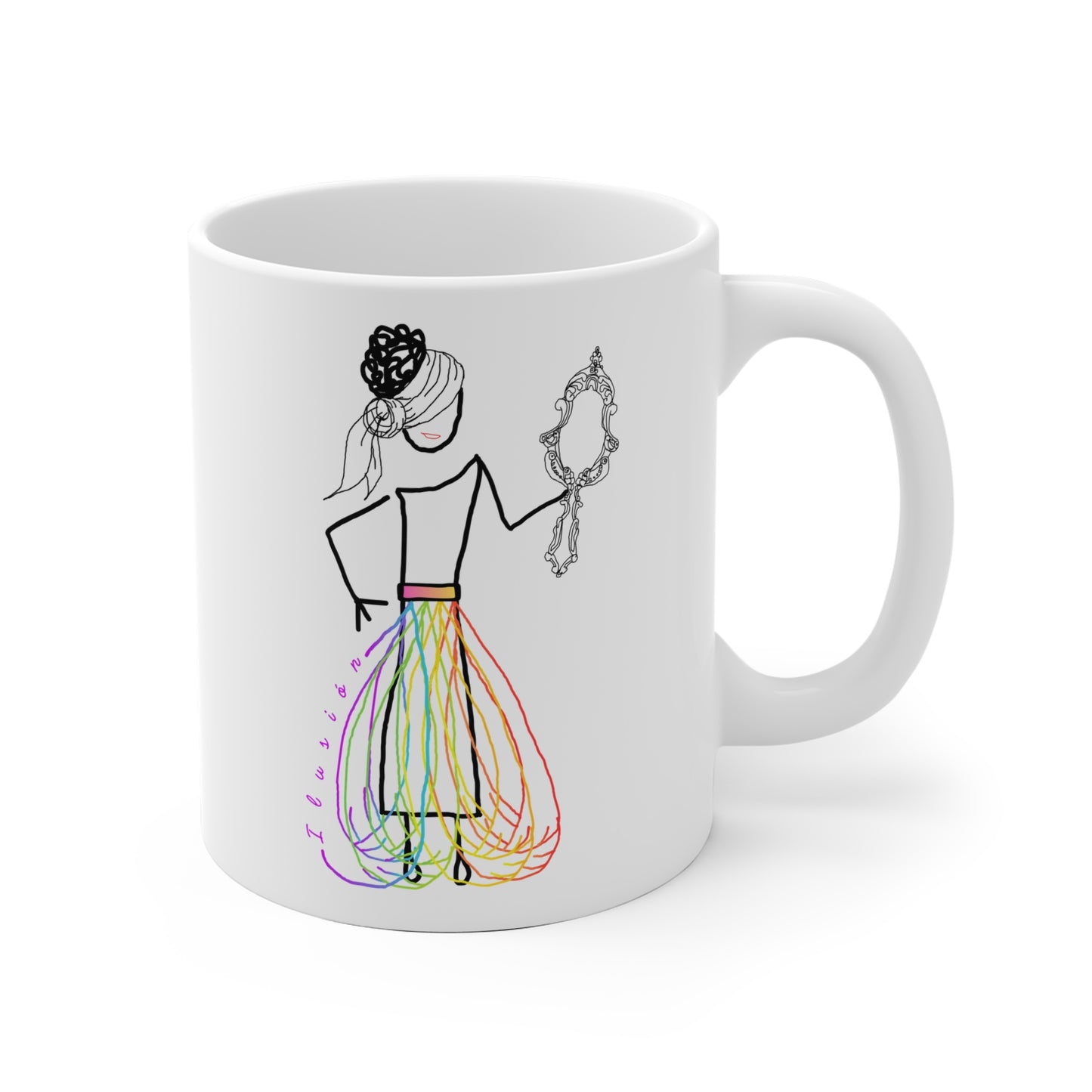 Taza blanca ILUSIÓN Mod. EC.