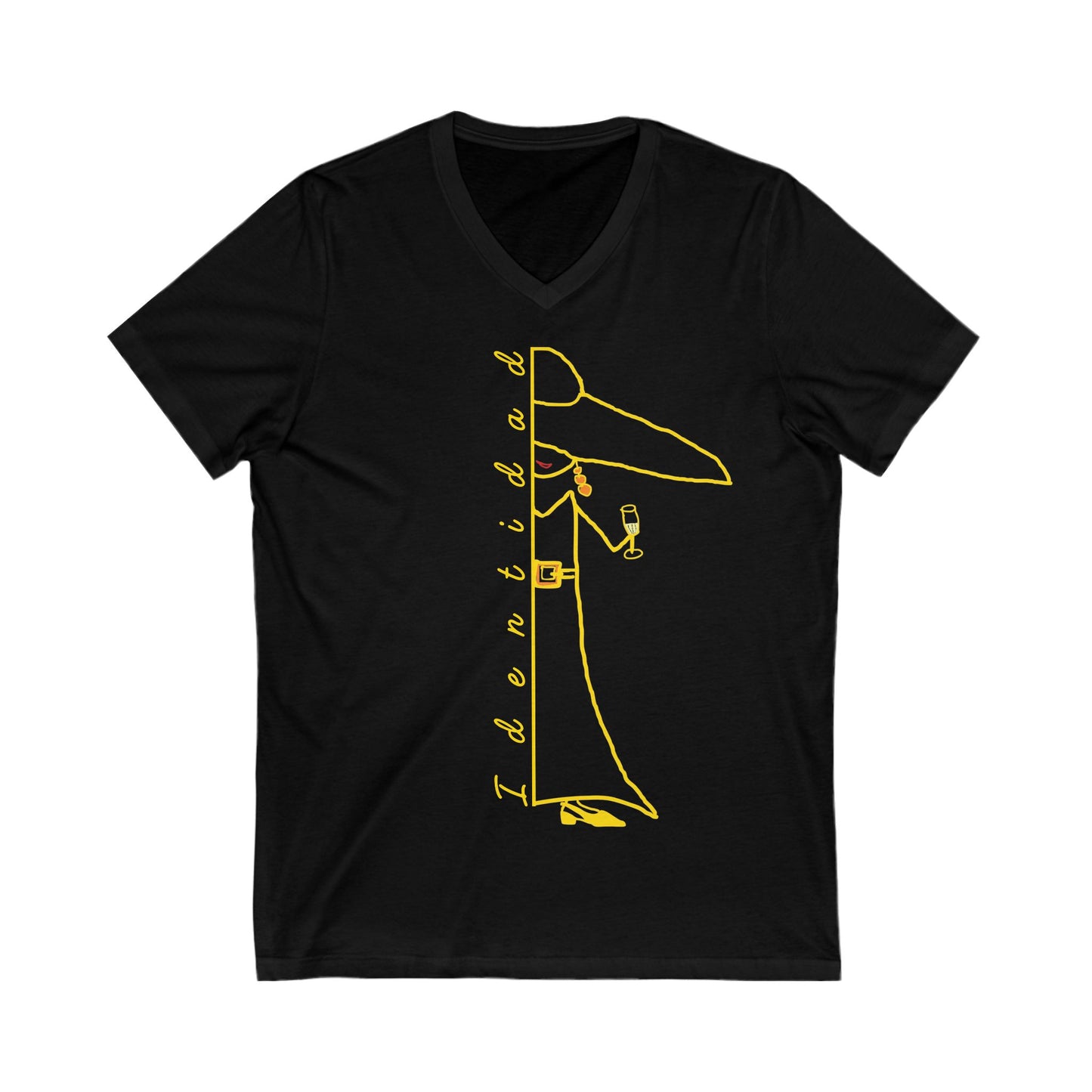 Short-sleeved cotton T-shirt, V-neck IDENTITY Mod. MD.