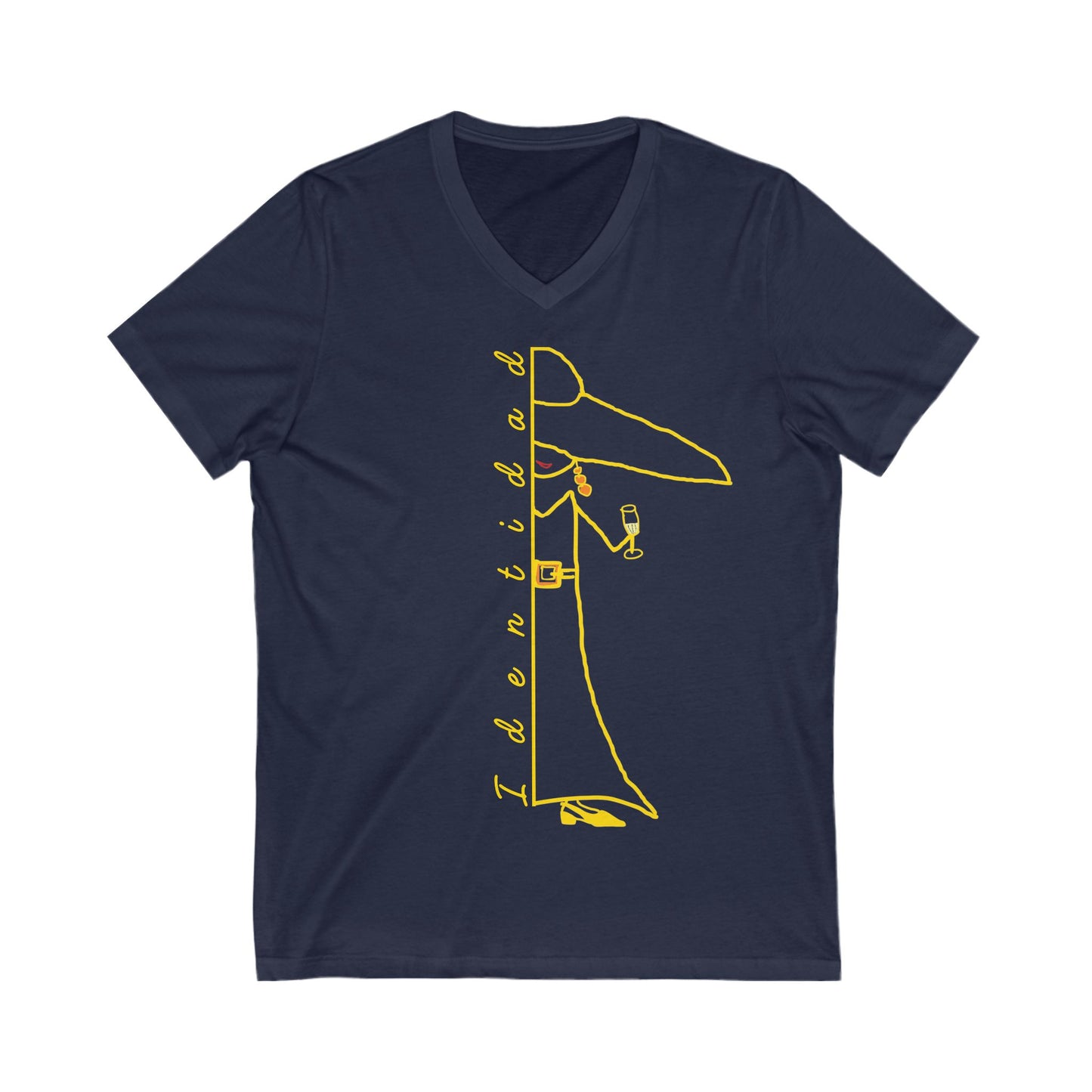 Short-sleeved cotton T-shirt, V-neck IDENTITY Mod. MD.