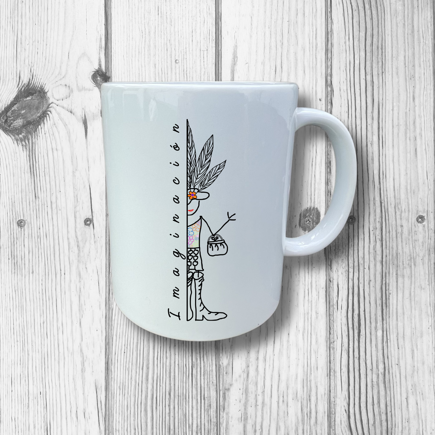 Taza blanca IMAGINACIÓN Mod. MC.