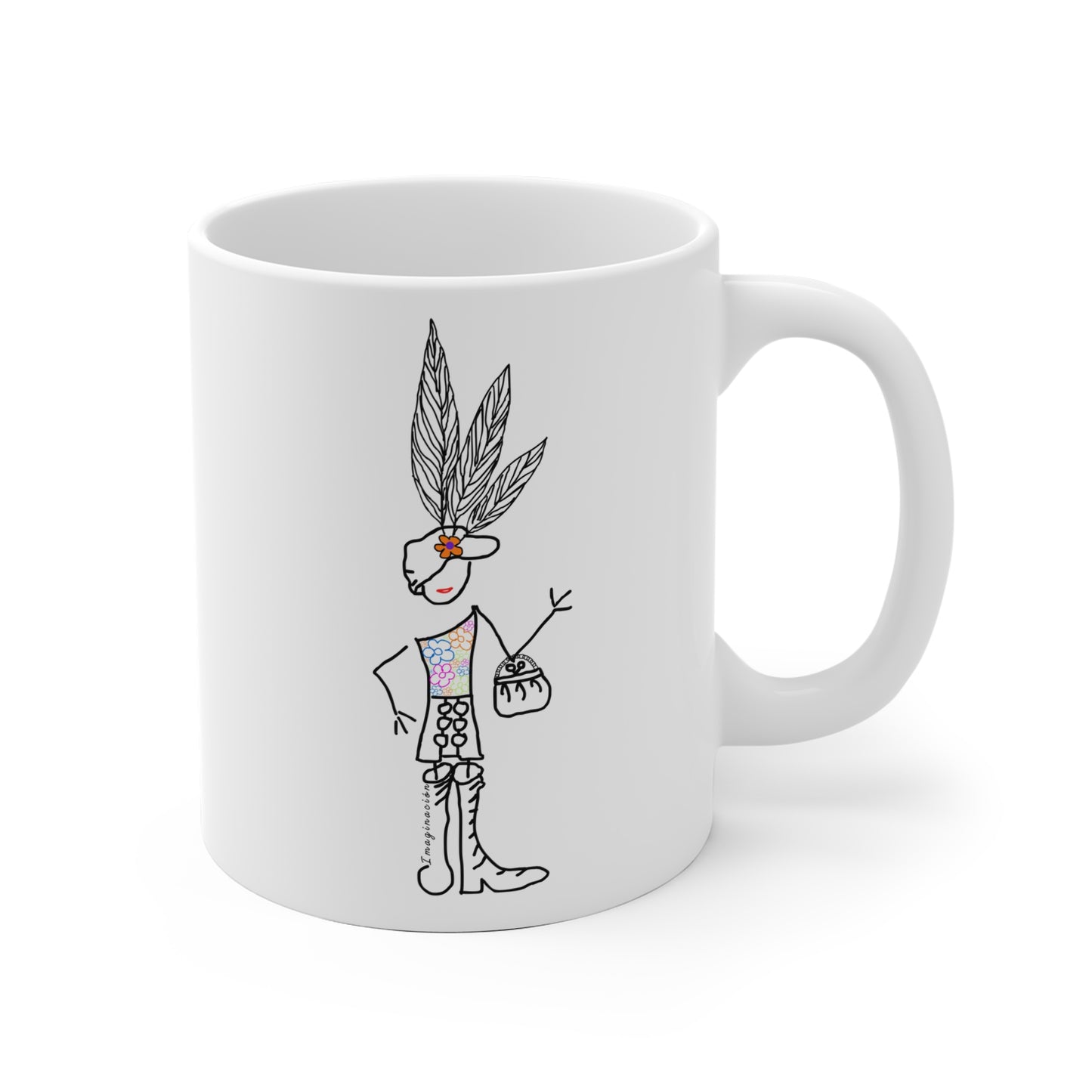 Taza blanca IMAGINACIÓN Mod. EC.