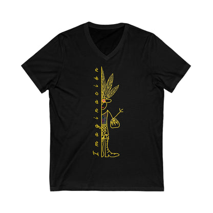 Camiseta algodón manga corta, cuello en V IMAGINACIÓN Mod. MD.