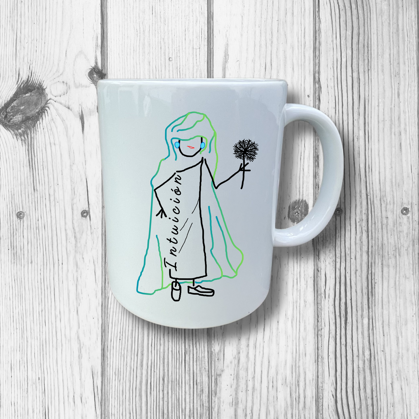 Taza blanca INTUICIÓN Mod. EC.