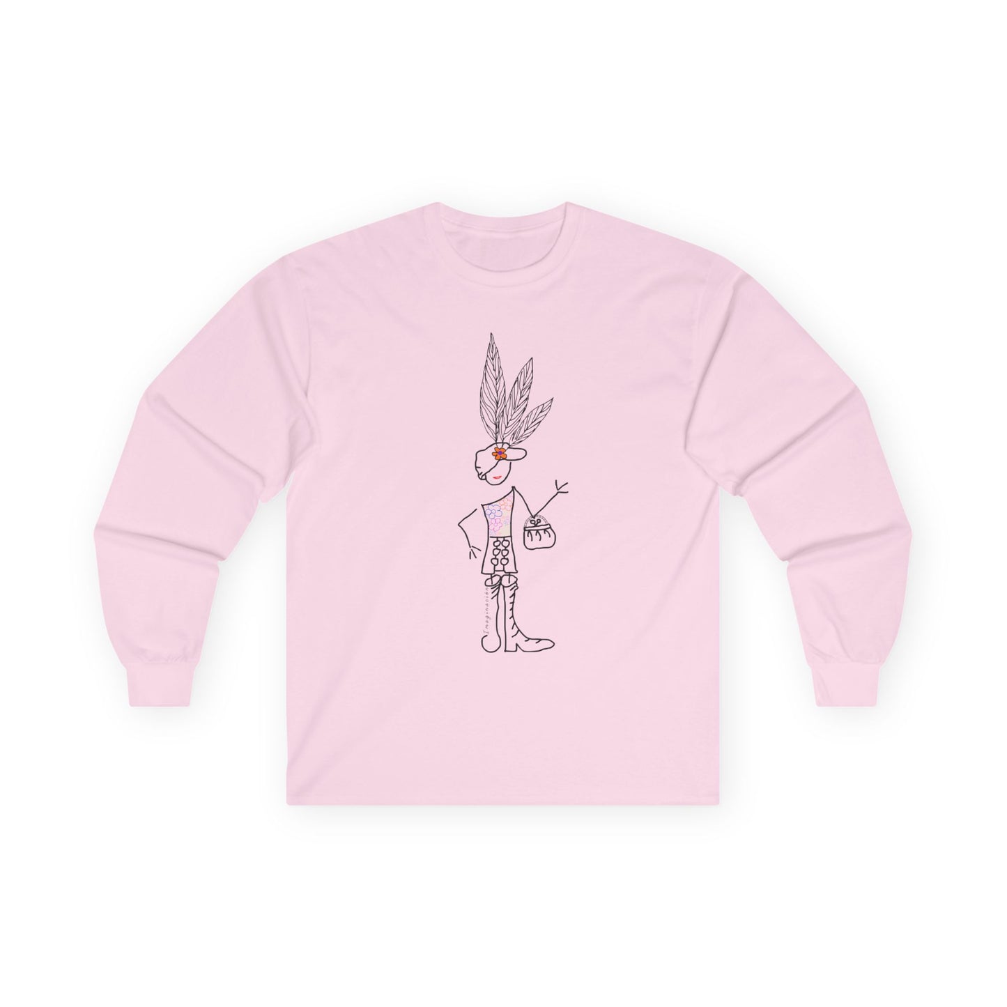 Long-sleeved cotton T-shirt IMAGINATION Mod. EC.