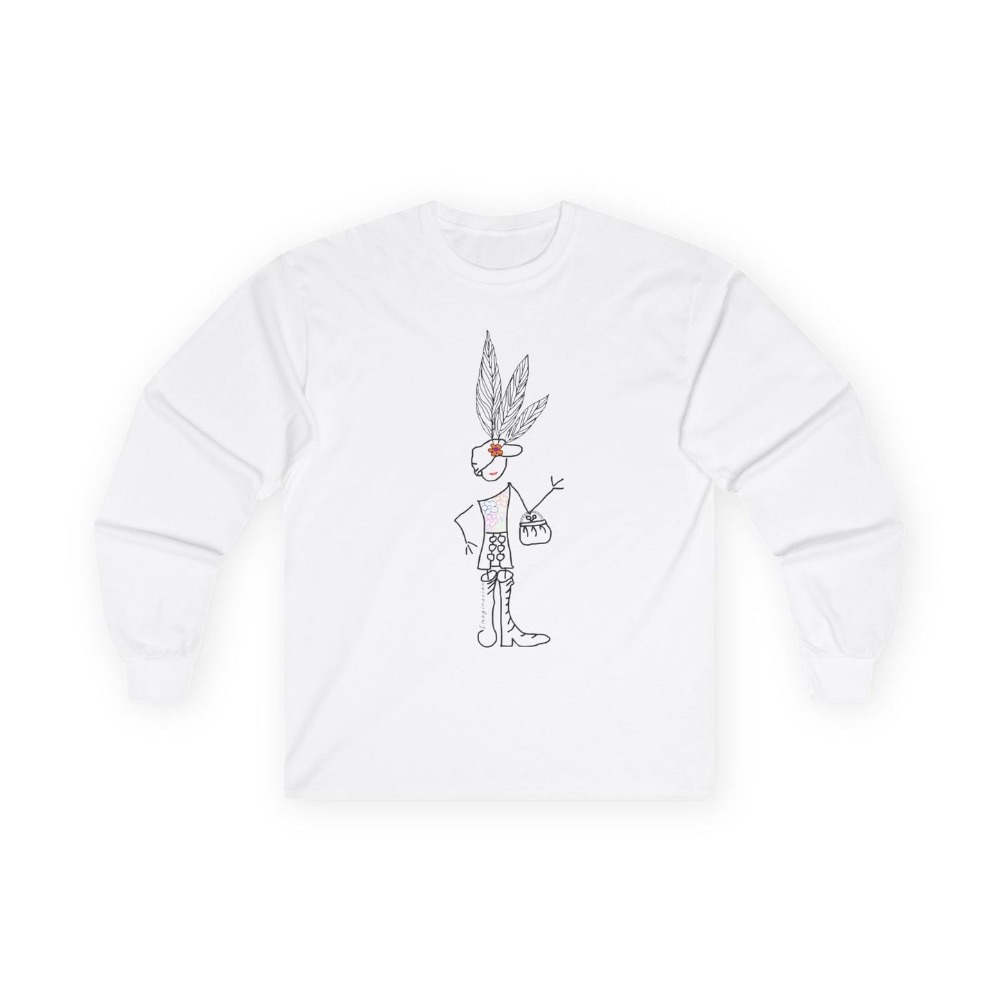 Long-sleeved cotton T-shirt IMAGINATION Mod. EC.