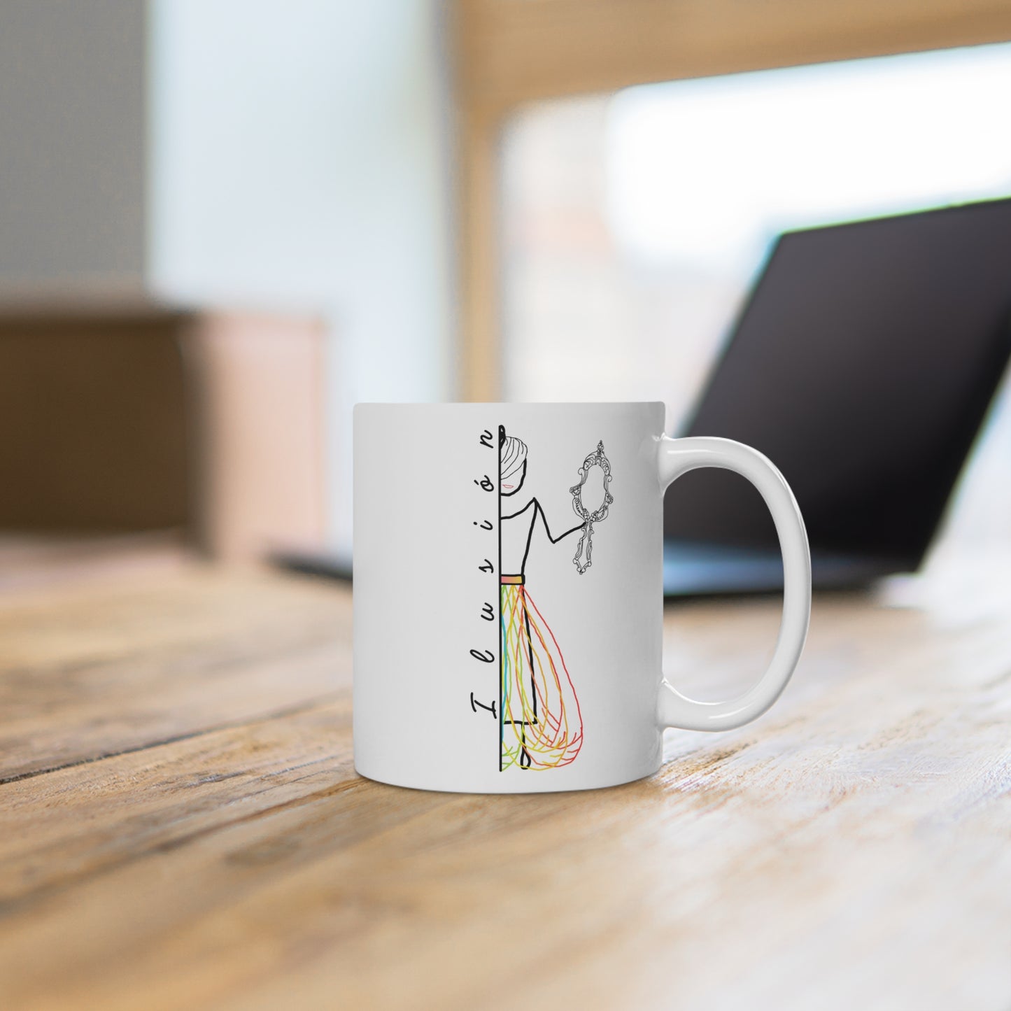 Taza blanca ILUSIÓN Mod. MC.