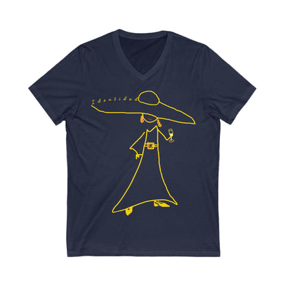 Short-sleeved cotton T-shirt, V-neck IDENTITY Mod. ED.