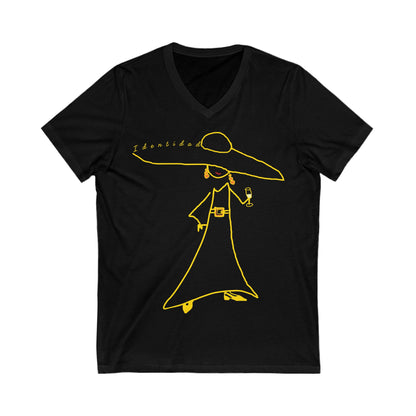 Short-sleeved cotton T-shirt, V-neck IDENTITY Mod. ED.