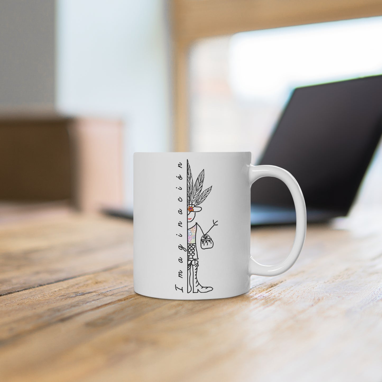 Taza blanca IMAGINACIÓN Mod. MC.