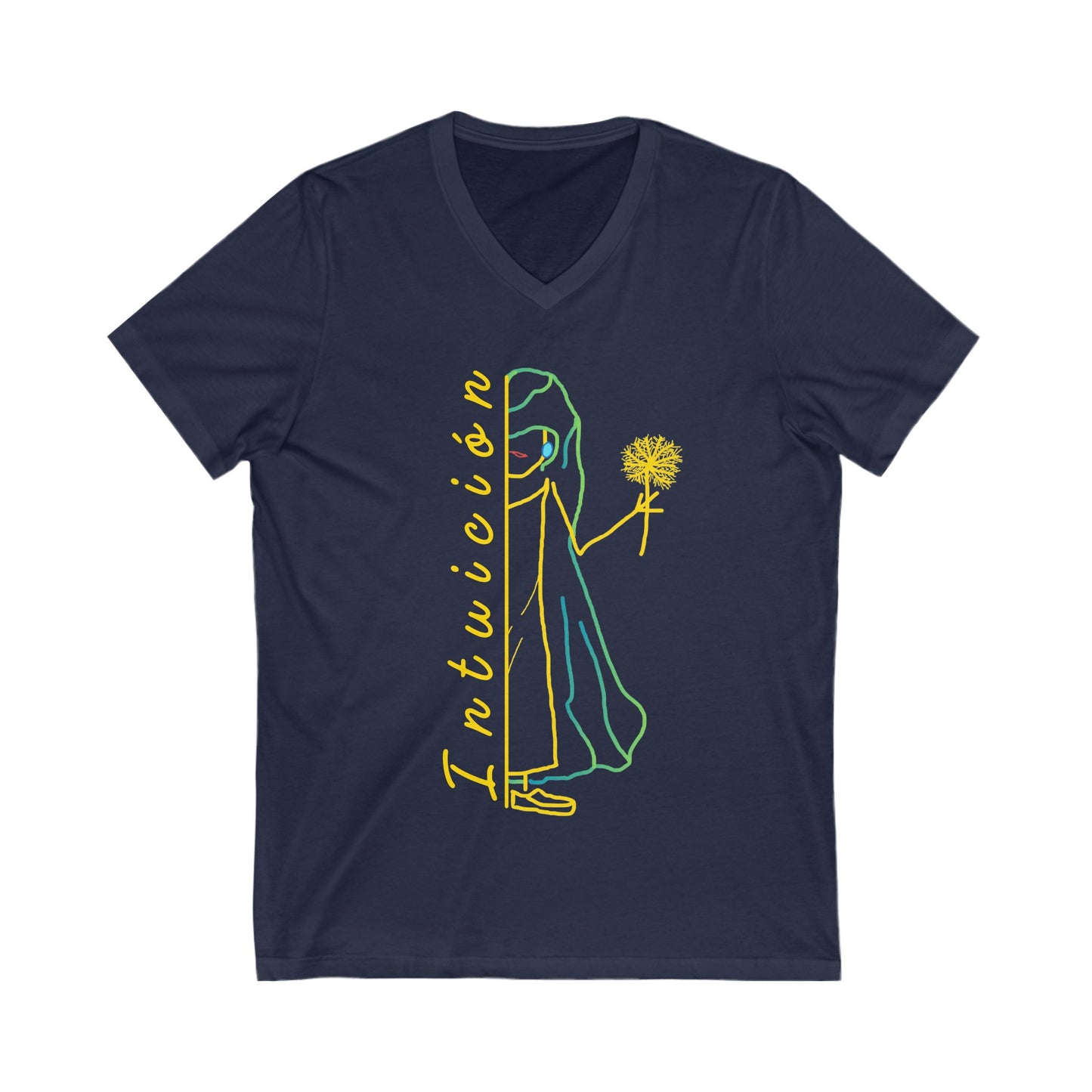 Camiseta algodón manga corta, cuello en V INTUICIÓN Mod. MD.