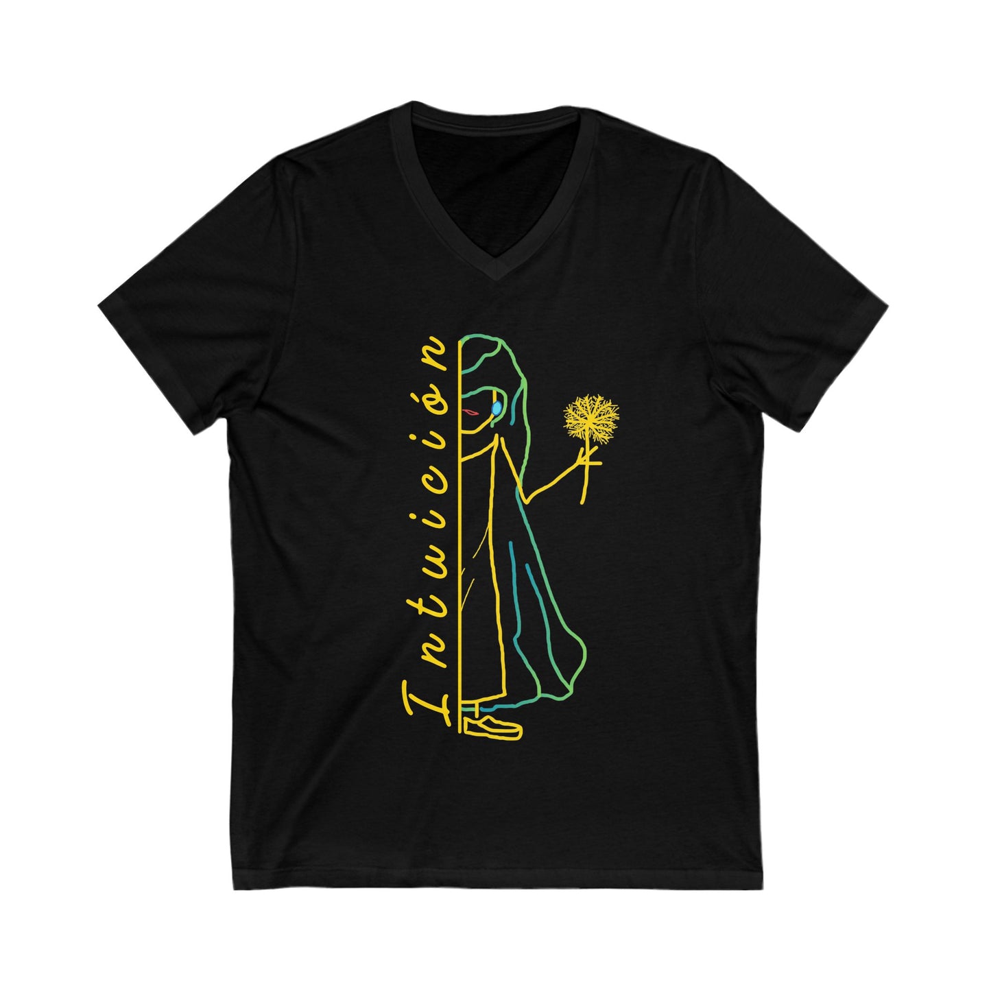 Camiseta algodón manga corta, cuello en V INTUICIÓN Mod. MD.