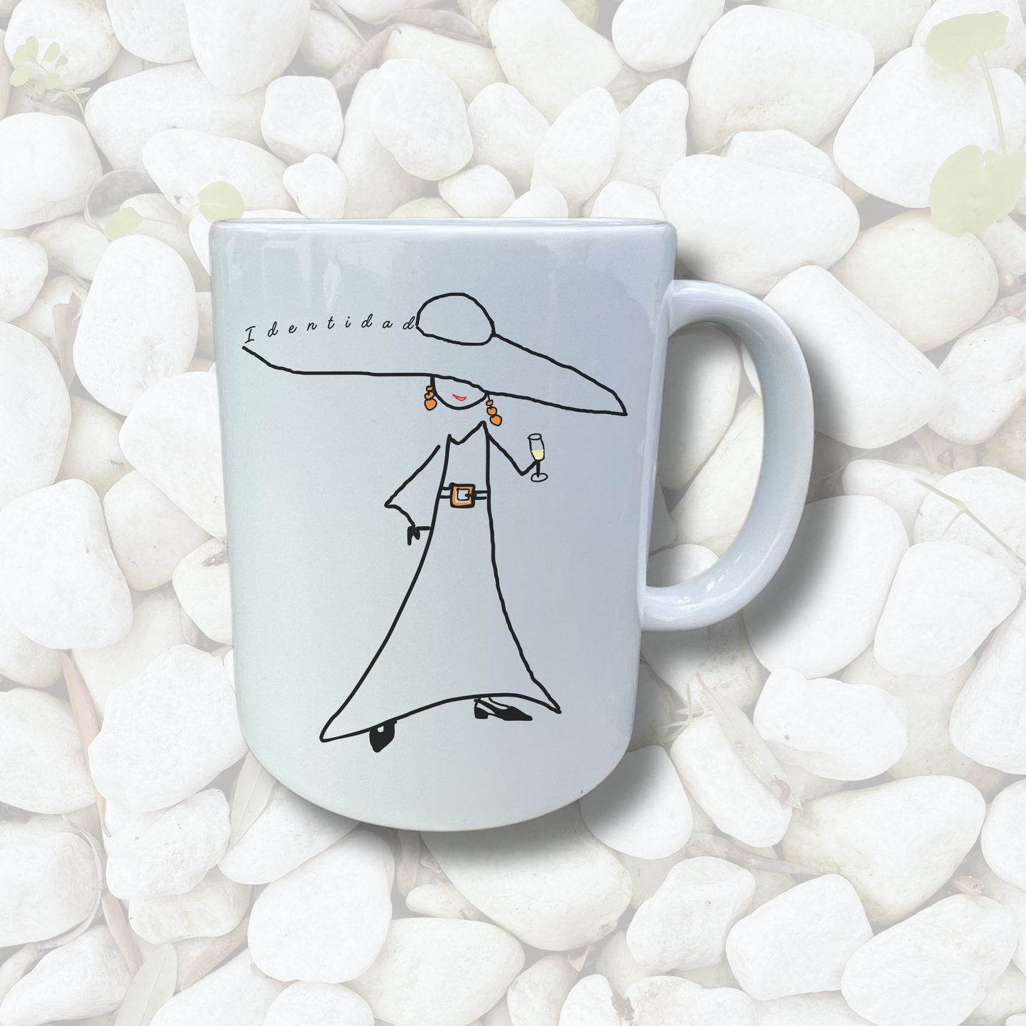 White mug IDENTITY Mod. EC.