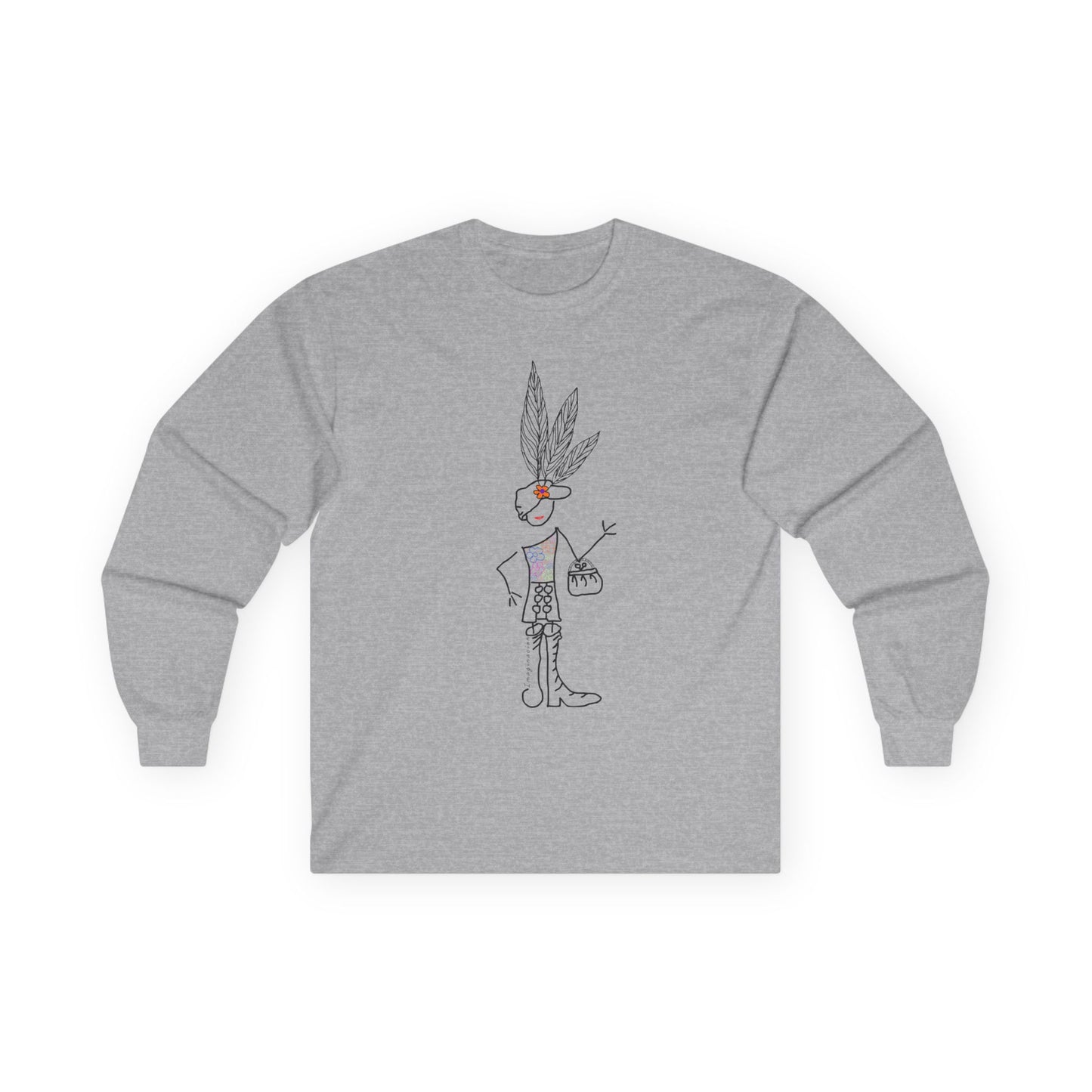Long-sleeved cotton T-shirt IMAGINATION Mod. EC.