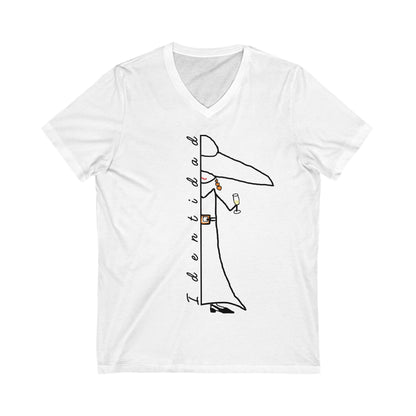 Short-sleeved cotton T-shirt, V-neck, IDENTITY Mod. MC.