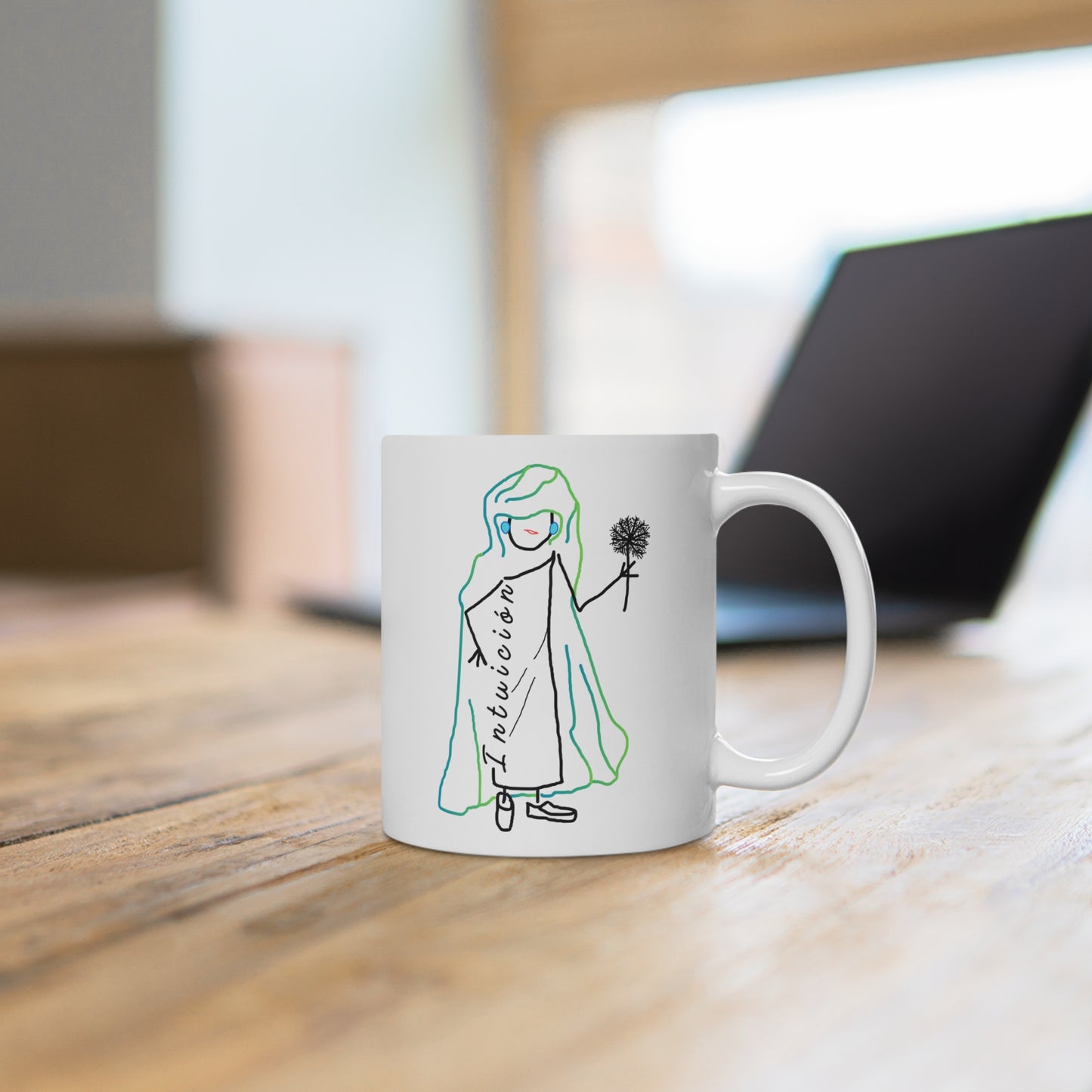 Taza blanca INTUICIÓN Mod. EC.