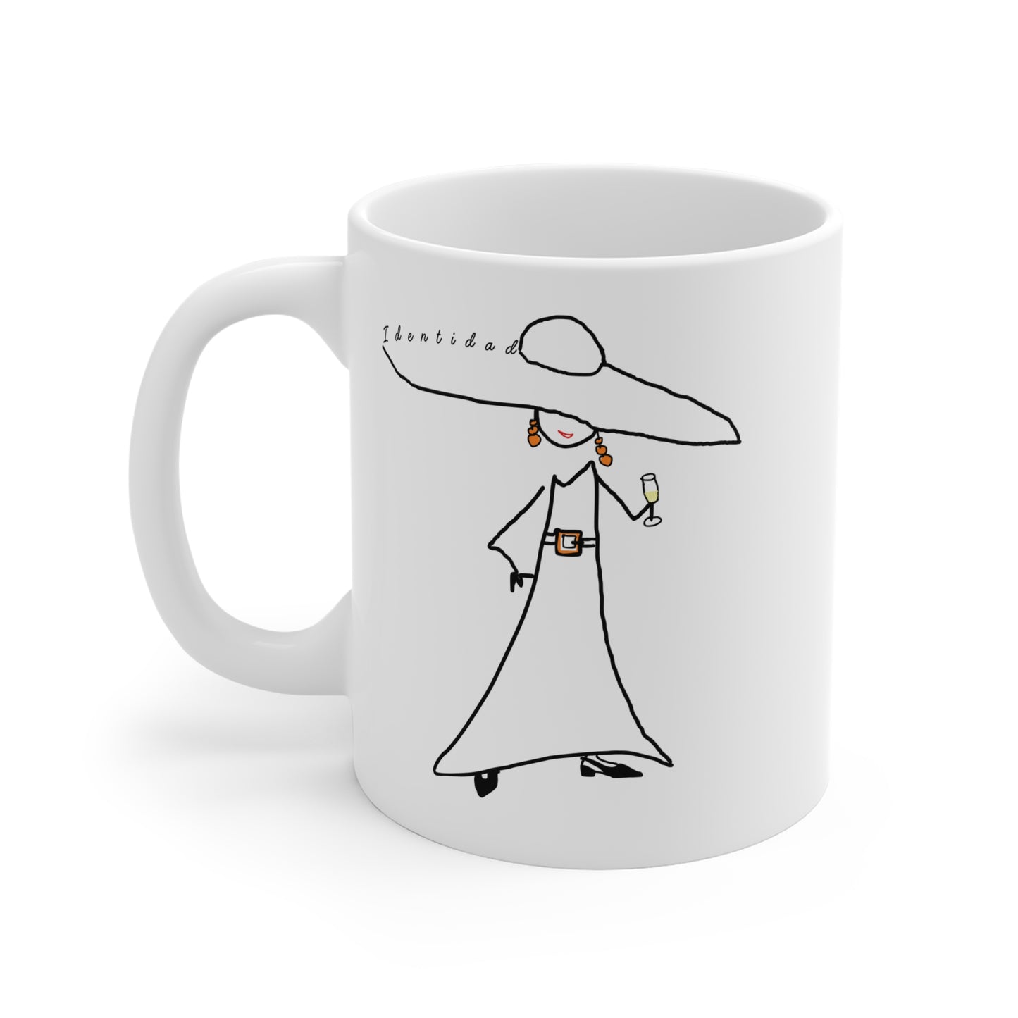 White mug IDENTITY Mod. EC.