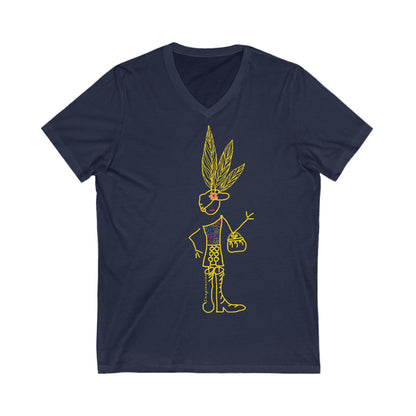 Camiseta algodón manga corta, cuello en V IMAGINACIÓN Mod. ED.